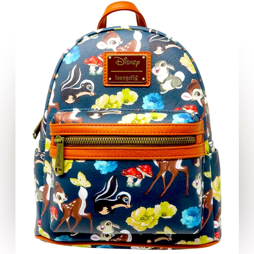 Loungefly Disney Bambi and Friends Mini Backpack Blue Flower Thumper NWT
